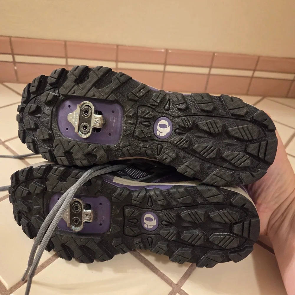 Pearl Izumi X-Alp Seek V Mountain Bike Shoes Purple Grey EUR 39 SPD Cleats